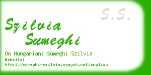 szilvia sumeghi business card